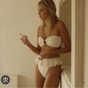 Montce Elegant Cream Bandeau Bikini Set